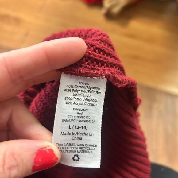 Time and tru ladies LG rust sweater/hood - Picture 3 of 5